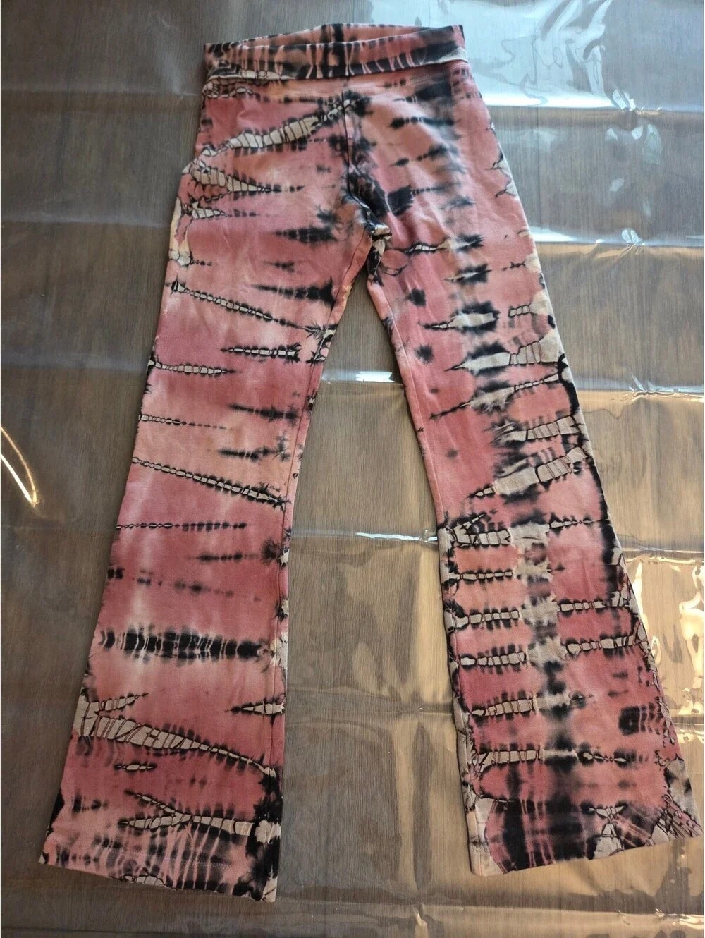 Hard Tail Tie-Dye Pattern Flared Pants with Stretch Waistband Girls NWT $53